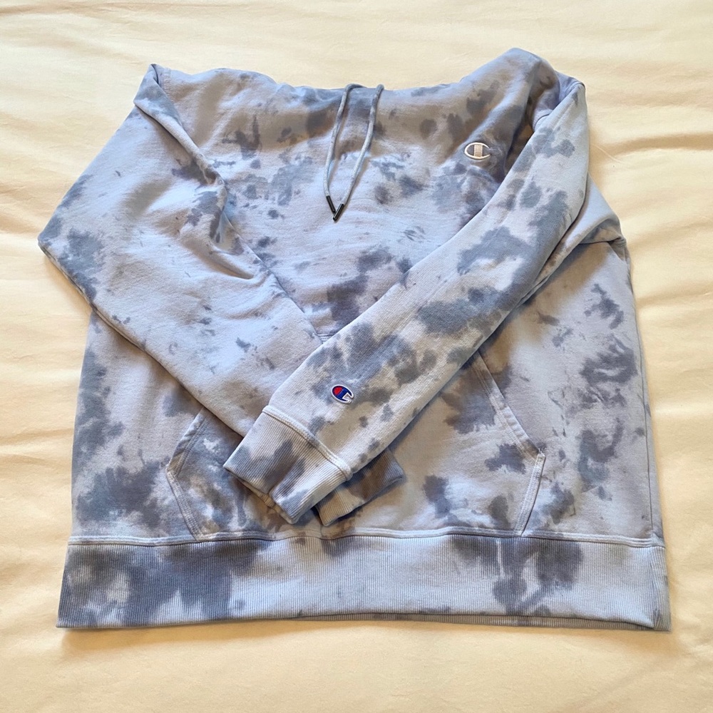 Champion Sky Blue Tie Dye Hoodie